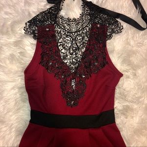 Elegant lace top dress- knee length